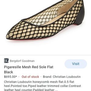 Christian louboutin mesh flats 37
